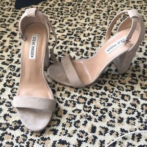 Steve Madden Nude Suede Heel size 9